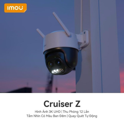 Camera Wifi IMOU Cruiser Z S7DP 5MP, Zoom 12X, Ống Kính Kép, Đàm Thoại - TRANGIATELECOM Hàng chính hãƞg Hàng nhập khẩu