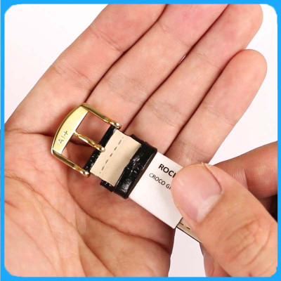 Dây Da Đồng Hồ ZRC Pháp Dòng CHELSEA Da Bò Dập Vân Cá Sấu Đen