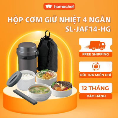 Hộp cơm giữ nhiệt 4 ngăn Zojirushi 1.27L SL-JAF14