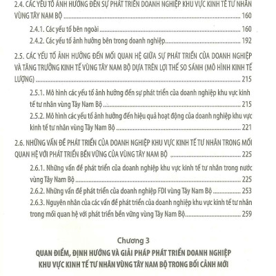 Phát Triển Doanh Nghiệp Khu Vực Kinh Tư Nhân Vùng Tây Nam Bộ Trong Bối Cảnh Mới - PGS.TS. Vũ Hùng Cường (Chủ biên)