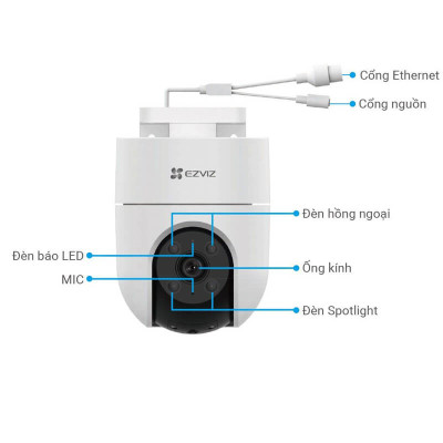 Camera Wifi EZVIZ H8C 4MP 2K, Quay Quét 360 Độ, Đàm Thoại 2 Chiều, Ghi Hình Màu Ban Đêm- Hàng Chính Hãng