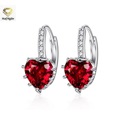 Bông tai bạc Ý 925 Huệ Ngân - Tim xinh RYE140967