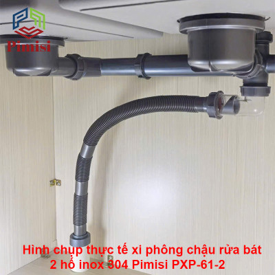Xi Phông Chậu Rửa Bát Pimisi PXP-61-2 Tối Ưu Không Gian Nhà Bếp Với Hệ Thống Thoát Nước Tối Ưu, Cơ Chế Ngăn Mùi Hiệu Quả | Chính Hãng