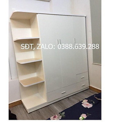 Tủ nhựa 3 cánh có kệ trang trí người lớn