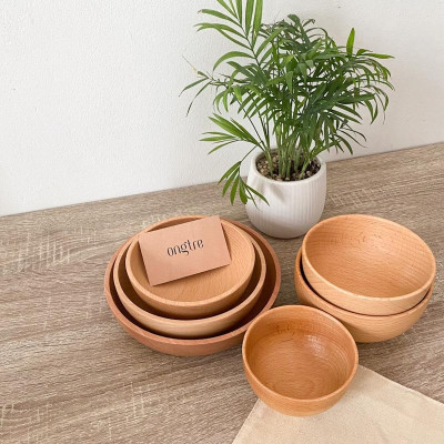 Bát gỗ tự nhiên ONGTRE ăn Salad/ An toàn sức khỏe/ nhập khẩu cao cấp 