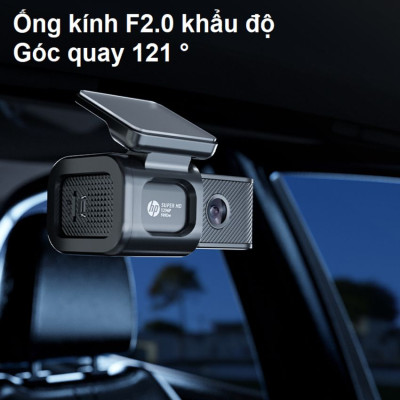 Camera hành trình ô tô độ phân giải 2K, Wifi Thương hiệu Mỹ cao cấp HP - F490W - Bảo hành 12 Tháng Chính Hãng (Hàng Nhập Khẩu)