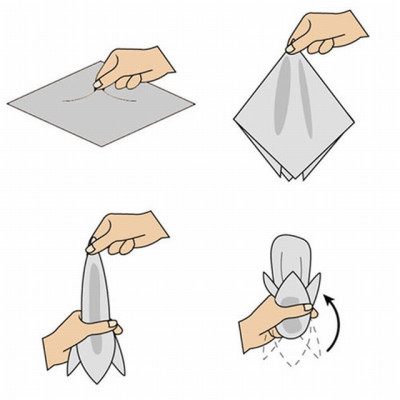 Khăn Cài Túi Áo Vest - Pocket Square - Phụ Kiện Cài Áo đen chìm