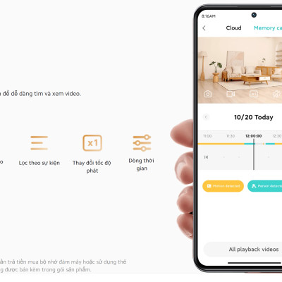 Camera 360° Xiaomi - Hàng chính hãng - Camera quan sát Mi 360° 1080P Mi Home Security có đèn hồng ngoại, kết nối wifi
