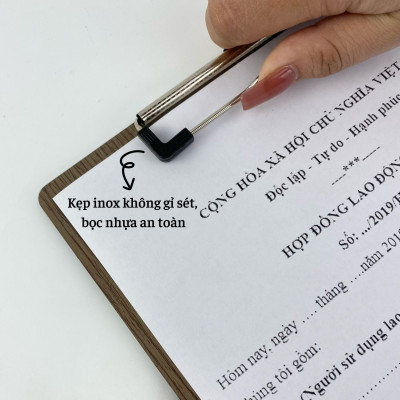 Bìa trình ký gỗ Enter G08-N 31.5x21.5cm A4 ngang