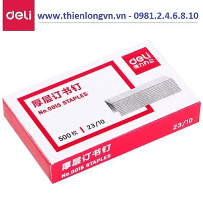 Combo 10 hộp Ghim dập - kim bấm 23/10 Deli - E0015