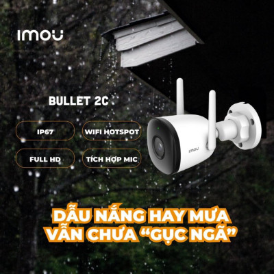 Camera Wifi Ngoài Trời 3MP IMOU IPC-F32P I Phát Hiện Chuyển Động, Chuẩn Chống Nước ip67 - TRANGIATELECOM Hàng chính hãƞg Hàng nhập khẩu