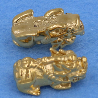 Vòng tay đá Mắt Hổ Xanh Lá 12 ly cẩn Tỳ Hưu Phong Thủy inox vàng VMHXLTHHBV12 - hợp mệnh Hỏa, mệnh Mộc