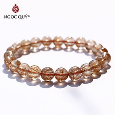 Vòng thạch anh tóc đỏ cam mệnh hỏa, thổ - Ngọc Quý Gemstones