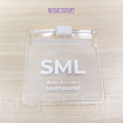 Túi Zip Đựng Kem Đánh Răng SML (5x5cm) Kèm 6 Viên Kem Đánh Răng SML - PROJECT V - Tiện Dụng & Thân Thiện Môi Trường - Hàng Chính Hãng