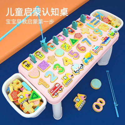 Bộ đồ chơi câu cá, ghép số, ghép chữ Thông minh có xô đựng 5in1 Cao cấp - Hàng chính hãng