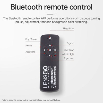 Máy nhắc chữ Teleprompter TC7 Lensgo Hàng Chính Hãng