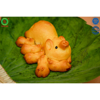 BÁNH TRUNG THU BẦY HEO 5 CON NHÂN DỪA 220G - THÀNH LONG - VIỆT NAM