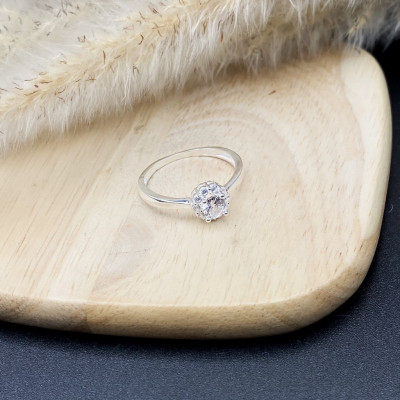 Nhẫn Nữ Hoa Đá Nhỏ Xinh Chính Hãng Bạc Hiểu Minh NU508