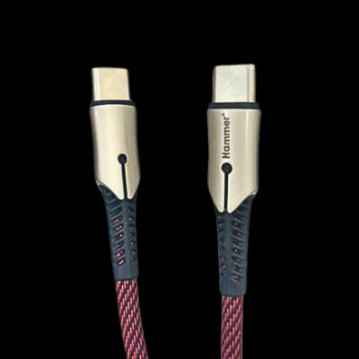 Dây sạc nhanh Ham.mer PD20W ( C15) chân cắm Type C ra Type C, dây dù chống rối, Hàng chính hãng bảo hành 1 năm