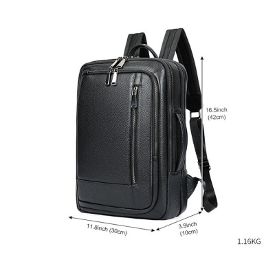 Balo nam da bò BAOHA LEATHER BHM2304 Ba lô laptop 16inch, thiết kế mới đa năng hơn