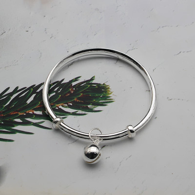 Lắc Tay Lắc Chân Bé Yêu Bạc Hiểu Minh LTE120 Dạng Kiềng Chuông Xinh Bảo Hành Vĩnh Viễn