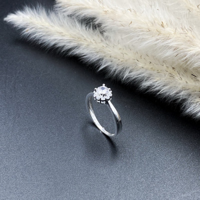 Nhẫn Nữ Hoa Đá Nhỏ Xinh Chính Hãng Bạc Hiểu Minh NU508