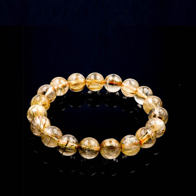Vòng Thạch Anh Tóc Vàng Nữ Do Anqlo Chế Tác  Hạt 8mm - 10mm Với Nhiều Hình Thức Đẹp Từ 2A - 7A