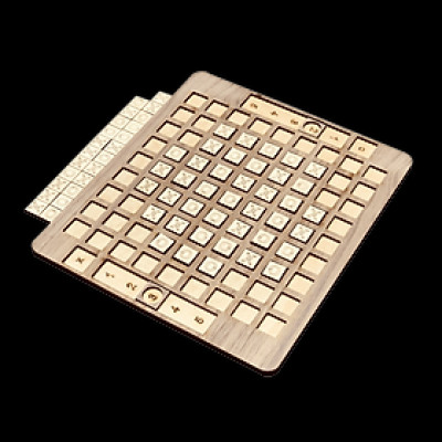 Đồ Chơi Gỗ,Board Game Chiến Thuật, Bàn Chơi Caro Bằng Gỗ Có Thang Chia Tỷ Số 64 Quân Kích Thước 25x22Cm