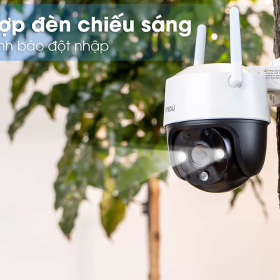 Camera WIFI ngoài trời IMOU S21FP, S41FP có màu ban đêm, xoay 360 độ - Hàng chính hãng