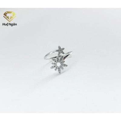 Nhẫn bạc Ý 925 Huệ Ngân - Hoa tuyết RR1726