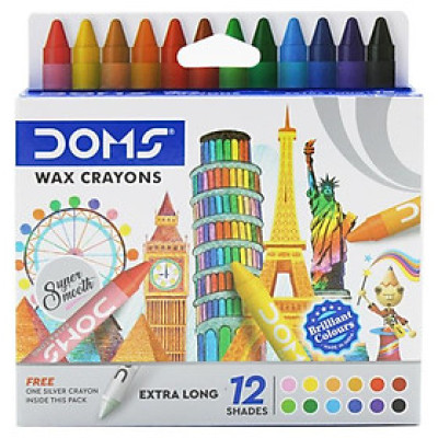 Hộp 12 Bút Sáp Màu Extra Long - DOMS 7124