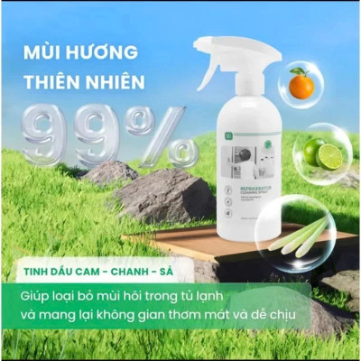 Chai Xịt Vệ Sinh Tủ Lạnh , Lò Vi Sóng 500ml Làm Sạch Những Vết Ố Lâu Ngày, Lưu Lại Hương Thơm Mát Dễ Chịu Nhanh Khô