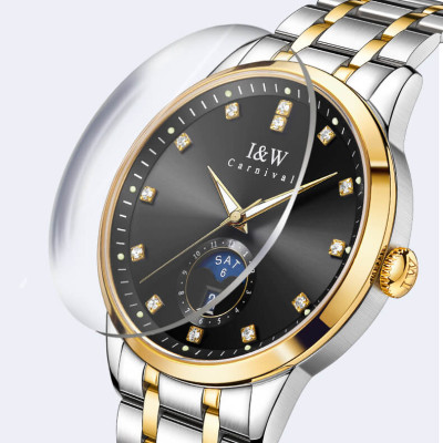 Đồng hồ nam chính hãng IW Carnival  IW625G-3 ,kính sapphire,chống xước,chống nước 50m,Bh 24 tháng,máy cơ (automatic)