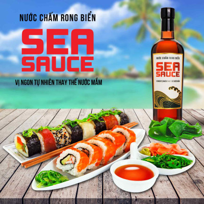 Nước chấm Rong Biển Làng Chài Xưa Sea Sauce chai thủy tinh 500ml/chai Làng Chài Xưa - Chay mặn đều dùng được
