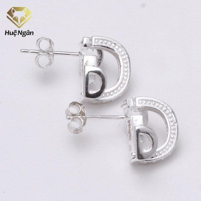 Bông tai bạc Ý 925 Huệ Ngân - Cầu vồng đẹp YE006