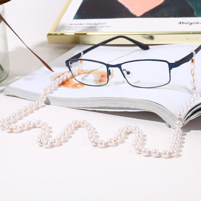 Chuỗi kính ngọc trai đeo cổ chống thất lạc chống rơi thời trang Âu Mỹ nổi bật