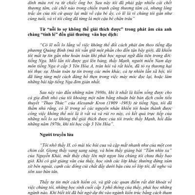 Nước Vẫn Chảy Dưới Chân Cầu Mụ Kề