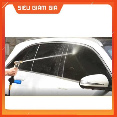 Bộ dây vòi xịt nước rửa xe, tưới cây . tăng áp 3 lần, loại 7m, 10m 206701-3 đầu đồng,cút,nối vàng +tặng móc khoá