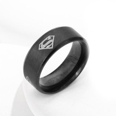 Nhẫn titan nam đánh dấu siêu nhân nhiều màu cao cấp thời trang thép không gỉ