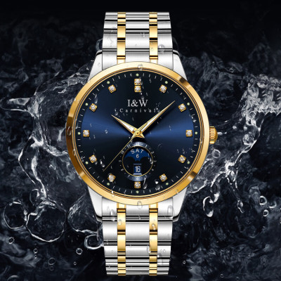Đồng hồ nam chính hãng IW Carnival  IW625G-2 ,kính sapphire,chống xước,chống nước 50m,Bh 24 tháng,máy cơ (automatic)