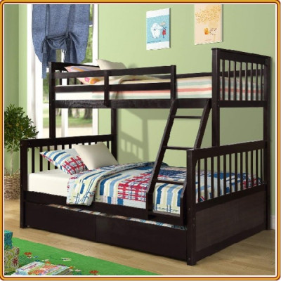 Giường 2 Tầng Gỗ Juno Sofa, 2 Hộc Tủ - 1m/1m4 