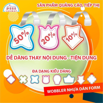 Wobbler nhựa 13cm dán formex 2mm (10) - Bịch