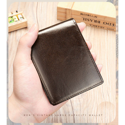 Ví ngang nam chống quét RFID cao cấp BHM1172 Chuẩn da bò thật. Mỏng gọn