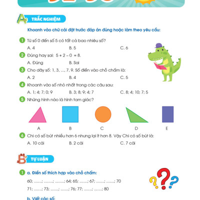 Phiếu Ôn Hè Toán Lớp 1 - Hành Trang Vững Kiến Thức Lên Lớp 2 (MEGA)