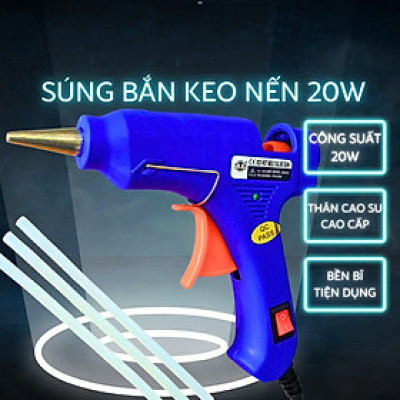 Máy bắn keo silicon tặng kèm 5 cây keo silcon ( Giao màu ngẫu nhiên)
