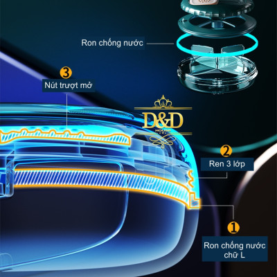 Hộp đựng thuốc, trang sức E-Chu 4 ngăn thiết kế xoay tiện lợi