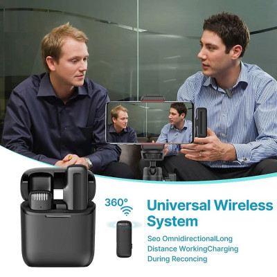 Micro Thu Âm Cài Áo Không Dây Cho Điện Thoại Android Cổng Type C Lọc Tiếng Ồn Xa 20m Máy Tính Bảng Máy Ảnh Hỗ Trợ Quay Video Tiktok Livestream Review Vlog Youtube Chất Lượng Cao – Hàng Nhập Khẩu