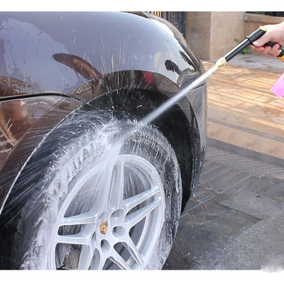 Bộ dây và vòi xịt rửa xe tưới cây  tăng áp thông minh 810-2621 (dây xanh dẹt-cút nối xanh)