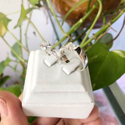 Nhẫn Đôi Bạc Nhẫn Cặp Bạc - Luôn Dõi Theo Em - BẠC HIỂU MINH NC618