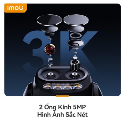Camera Wifi IMOU Cruiser Z S7DP 5MP, Zoom 12X, Ống Kính Kép, Đàm Thoại - TRANGIATELECOM Hàng chính hãƞg Hàng nhập khẩu